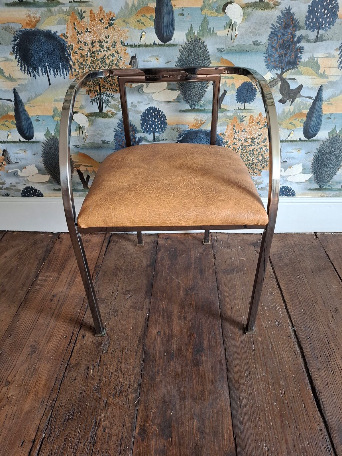 1920s Art Deco  Stainless Steel Chairs photo vintage