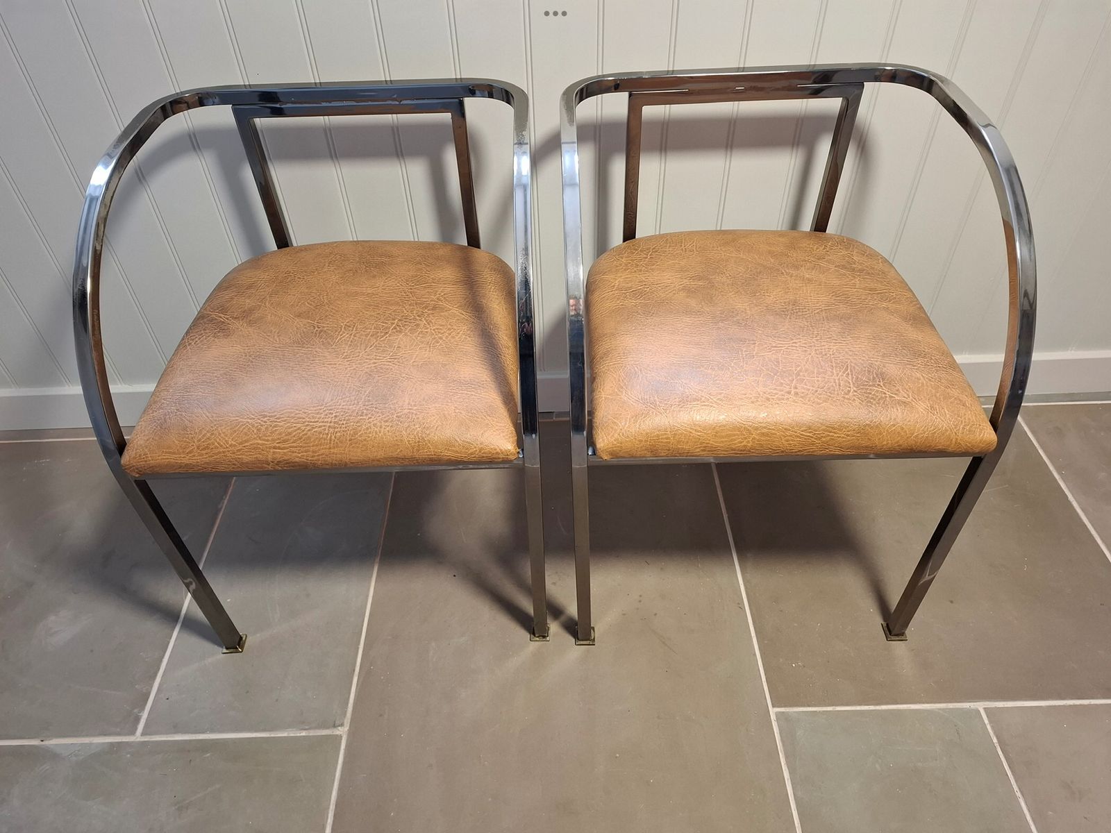 1920s Art Deco  Stainless Steel Chairs