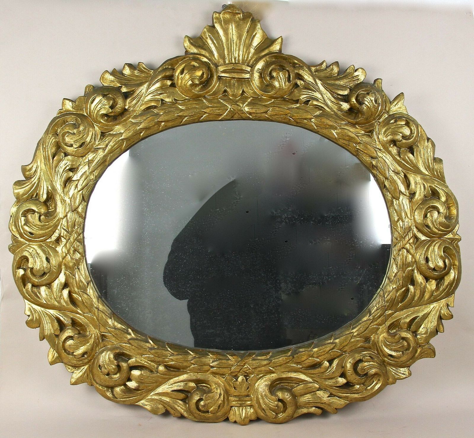 19th Century Oval Gilt Florentine Mirror, Original , At Ca. 1810