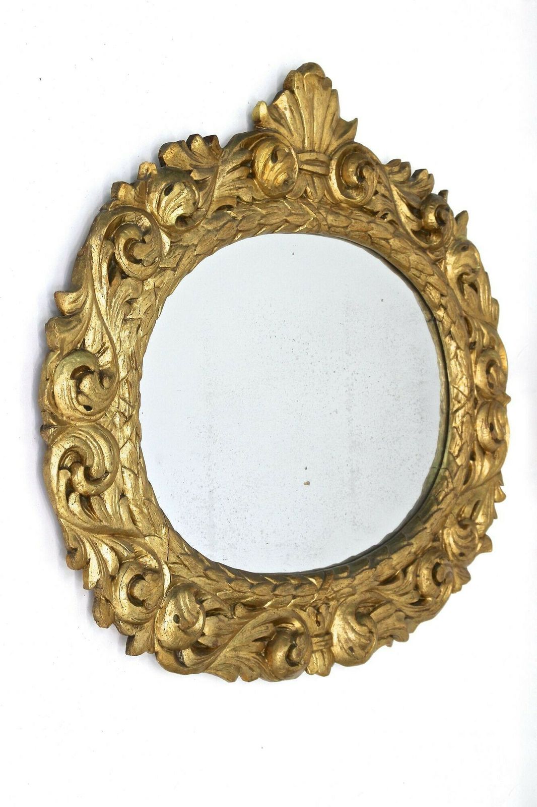 photo buy 19th Century Oval Gilt Florentine Mirror, Original , At Ca. 1810