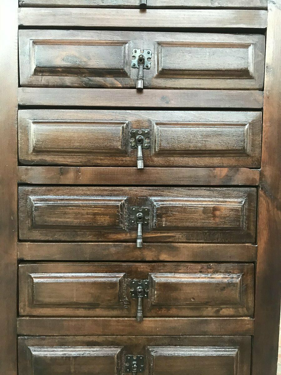 Antique Spanish Carved Walnut Tuscan Sifonier photo for sale