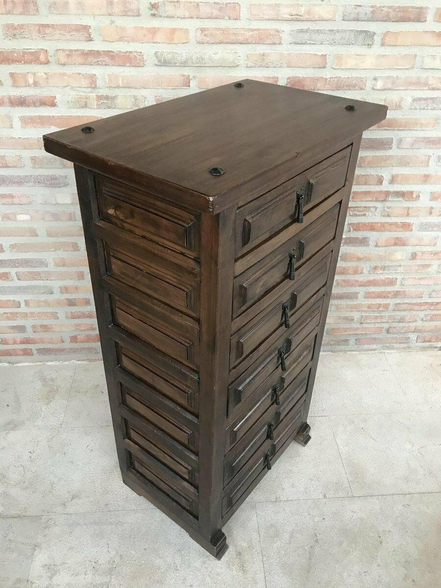 Antique Spanish Carved Walnut Tuscan Sifonier photo vintage