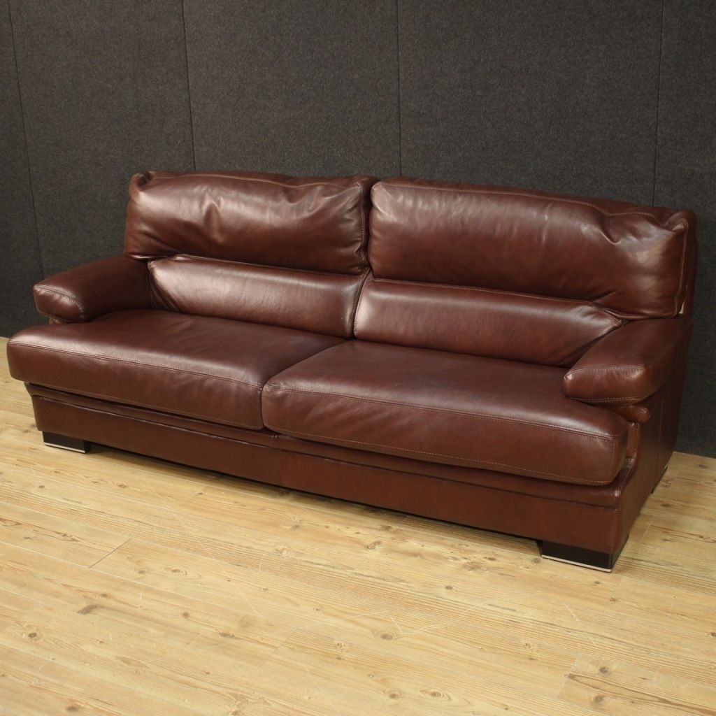 Large Leather Sofa From The 80s
