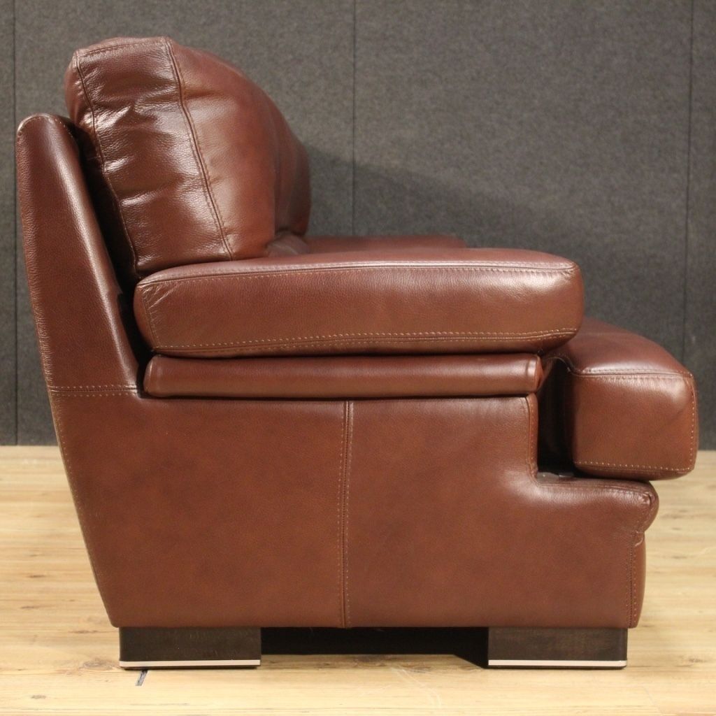 Large Leather Sofa From The 80s photo vintage