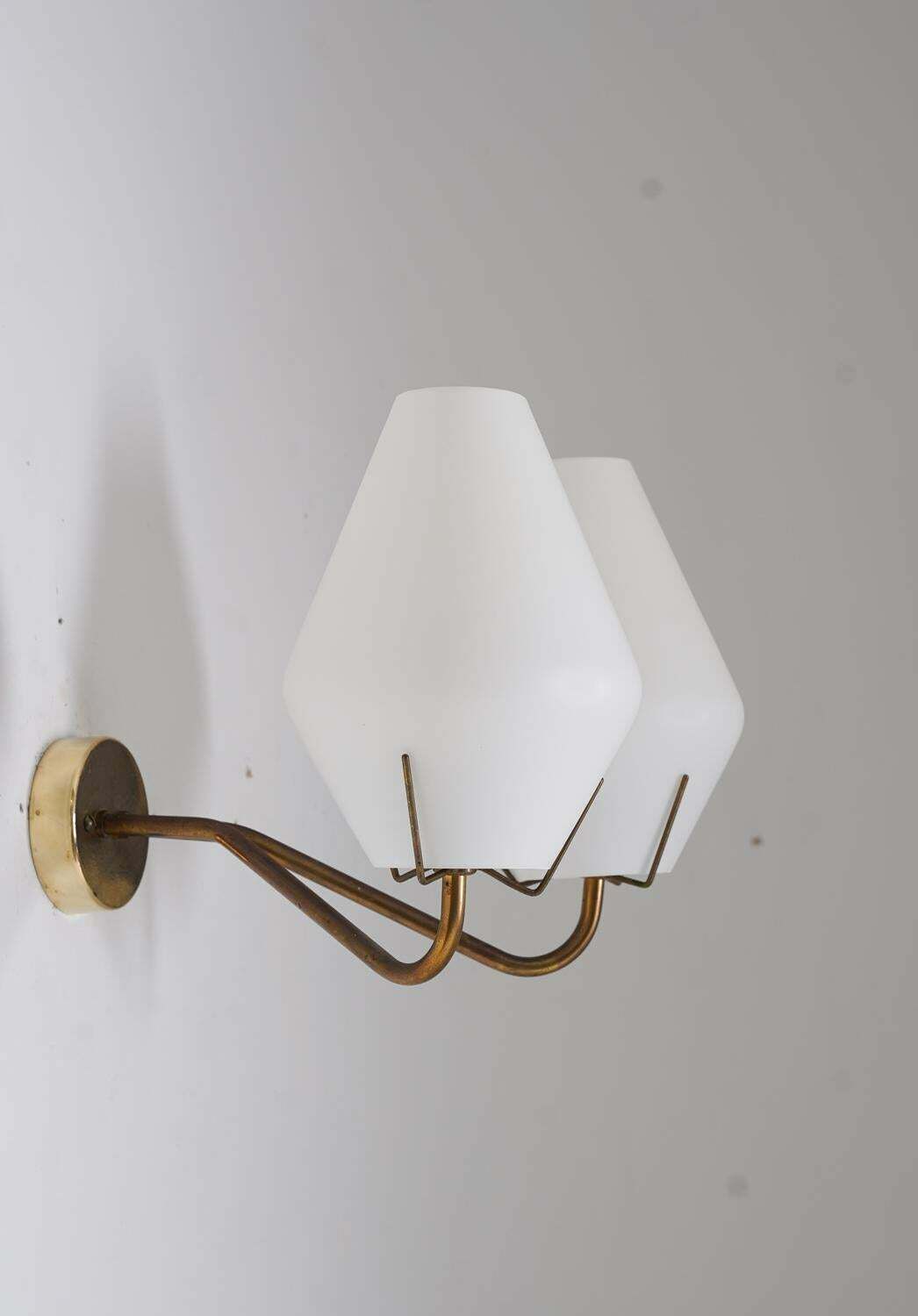 Swedish Midcentury Wall Lamps In Brass And Glass By Asea photo furniture