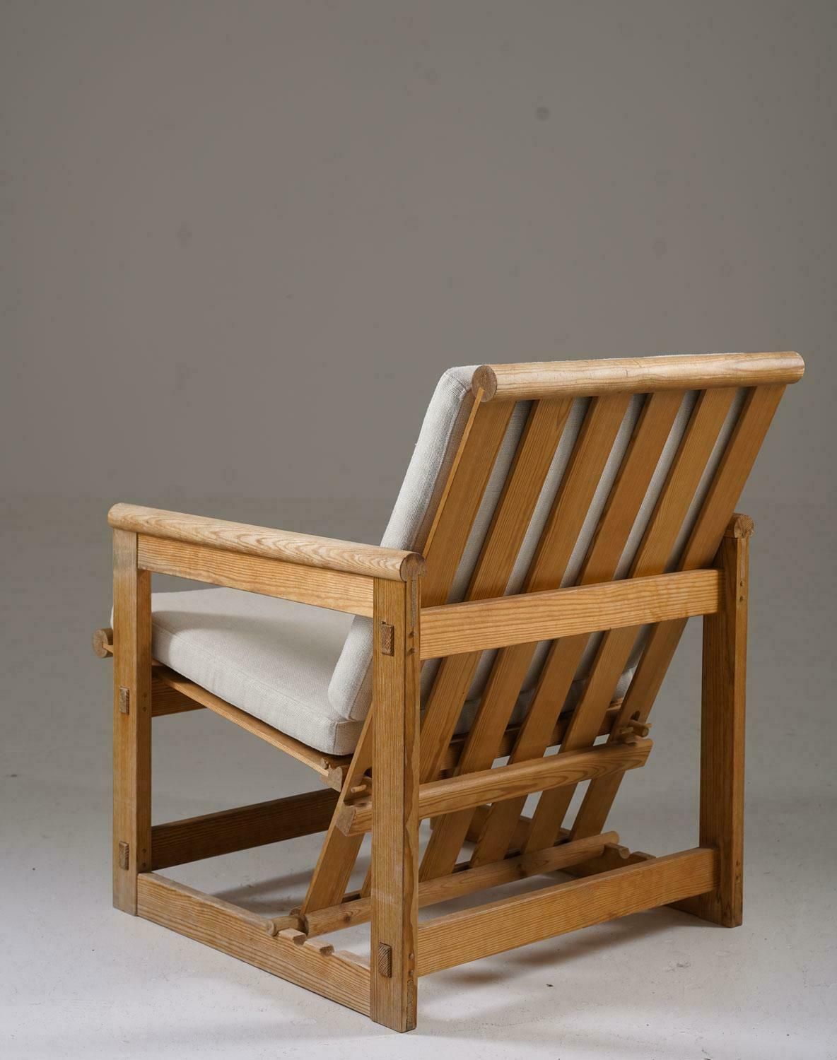 Scandinavian Lounge Chair In Pine, Model "Trybo" By Edvin Helseth, 1960s photo Furniture