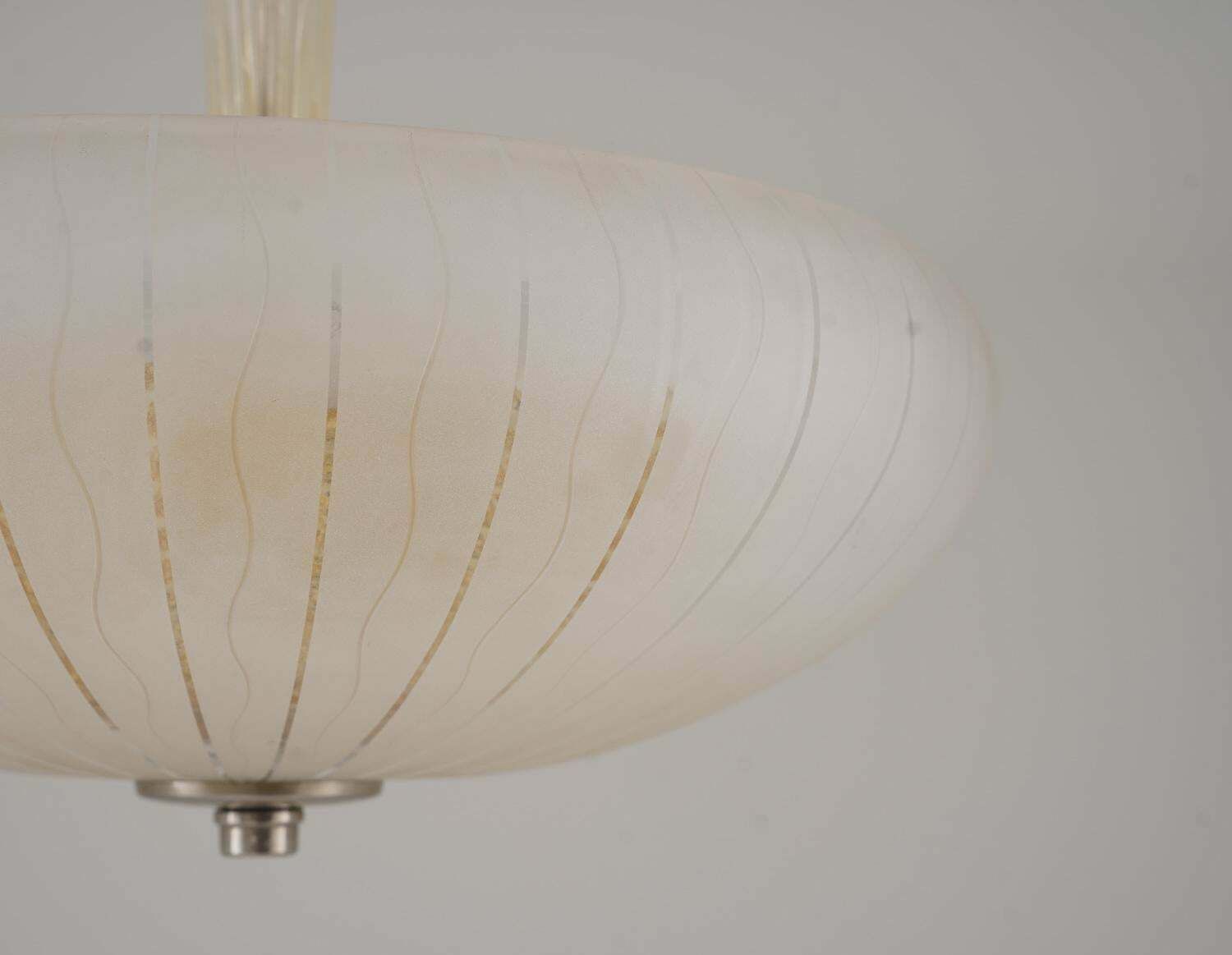 Scandinavian Glass Pendant By Orrefors, Sweden photo Lighting