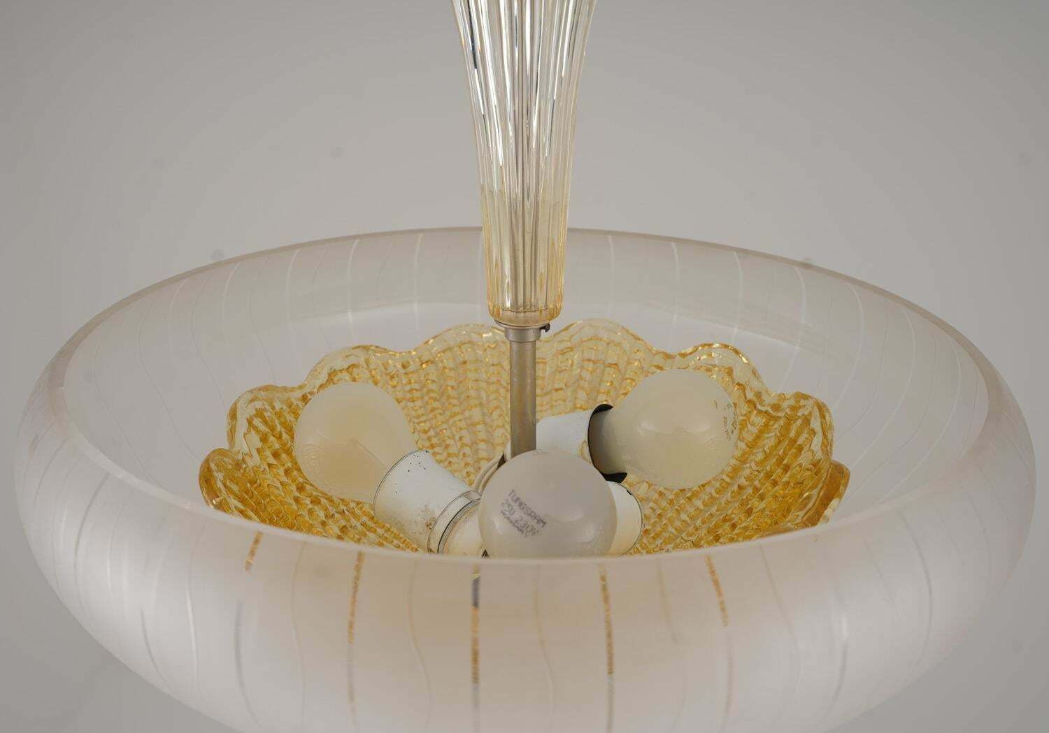 Scandinavian Glass Pendant By Orrefors, Sweden photo vinterior