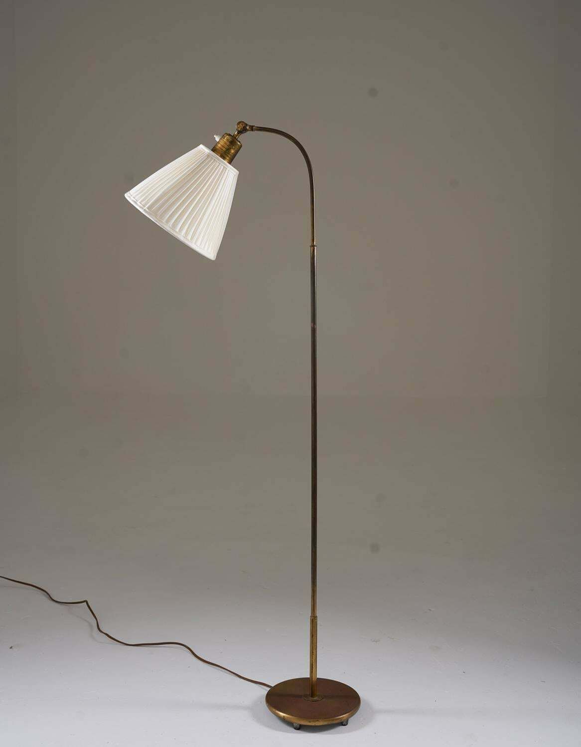 Swedish Mid Century Floor Lamp In Brass By Nordiska Kompaniet photo furniture