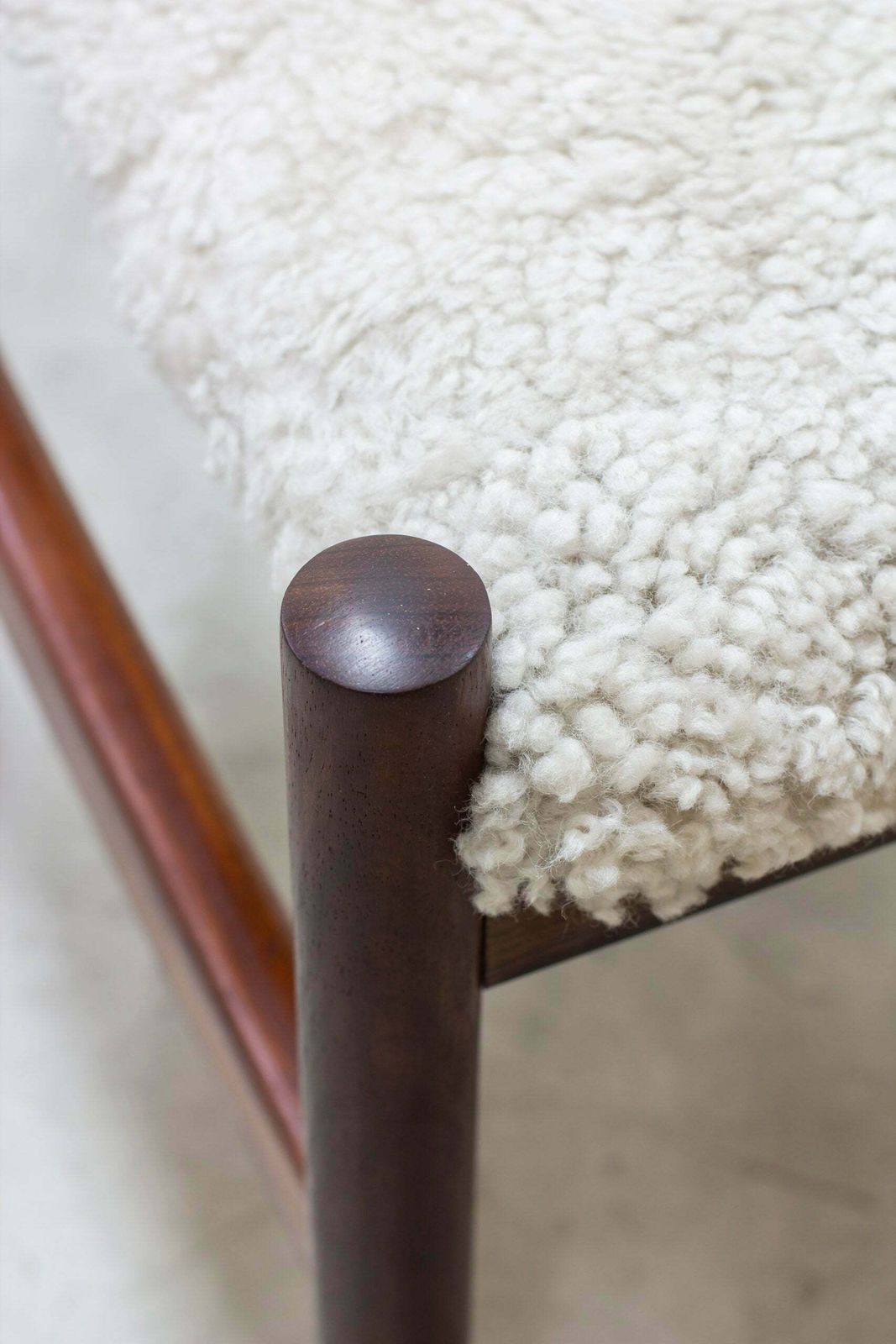 Pair Of Stools With Sheepskin By Hugo Frandsen photo 1466.0