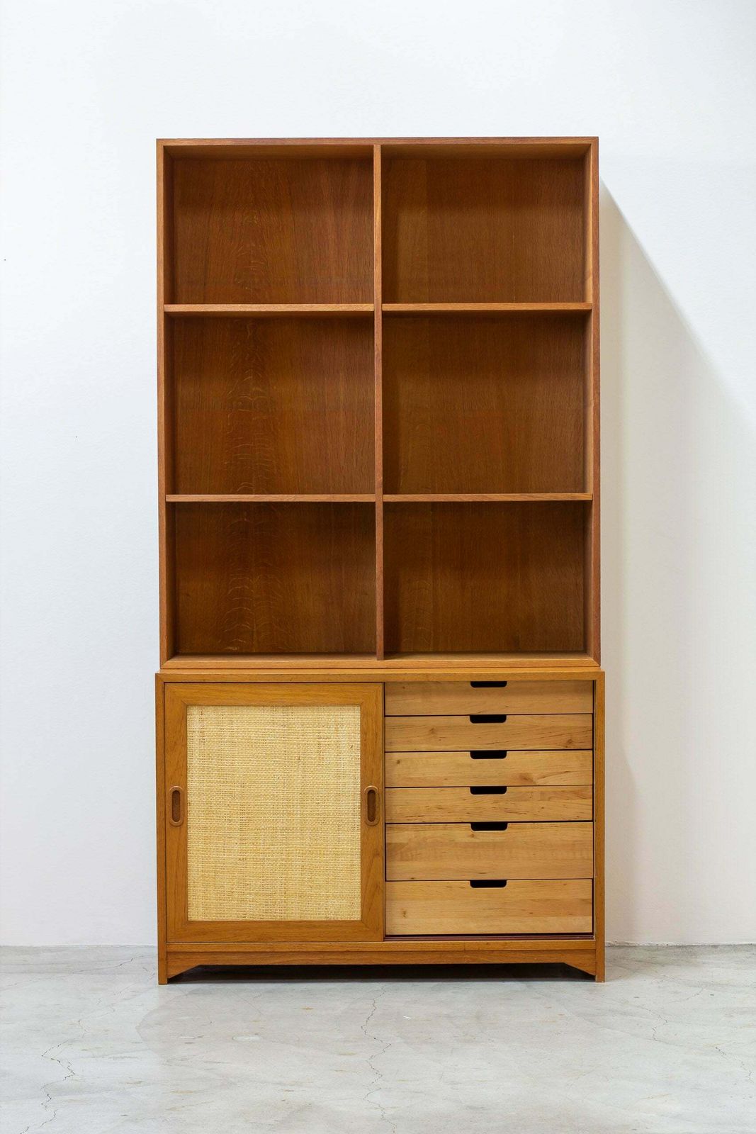 Bookshelf With Rattan By Alf Svensson photo furniture