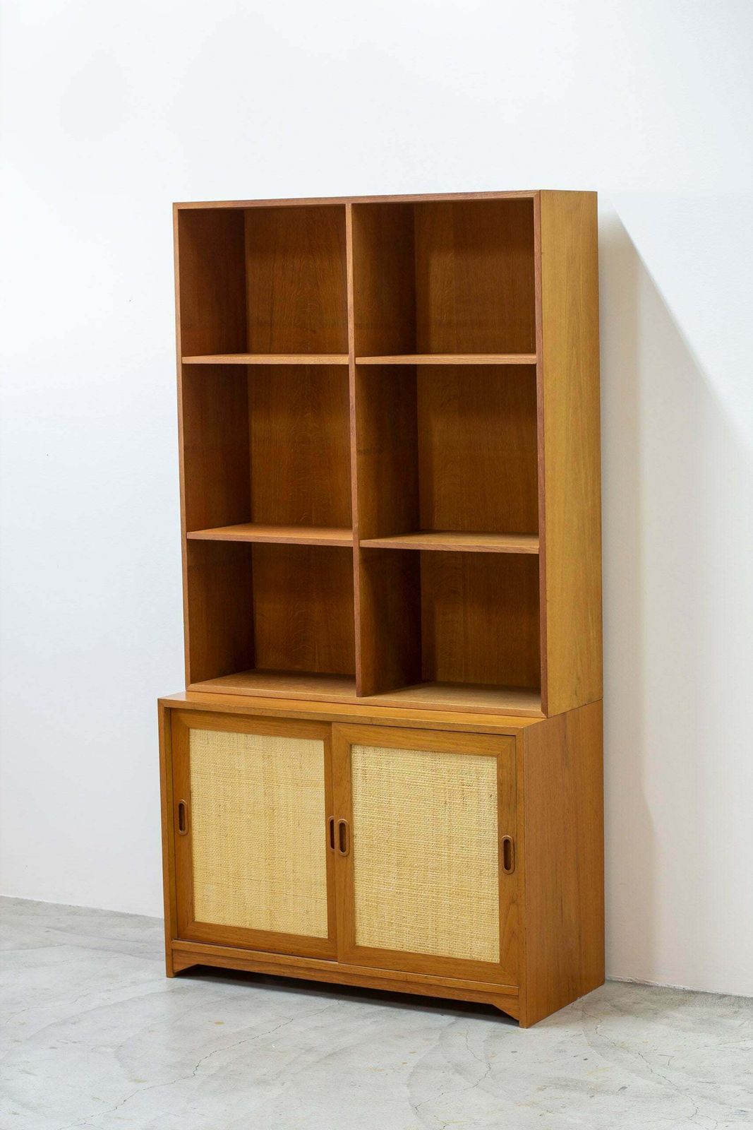 Bookshelf With Rattan By Alf Svensson photo Furniture