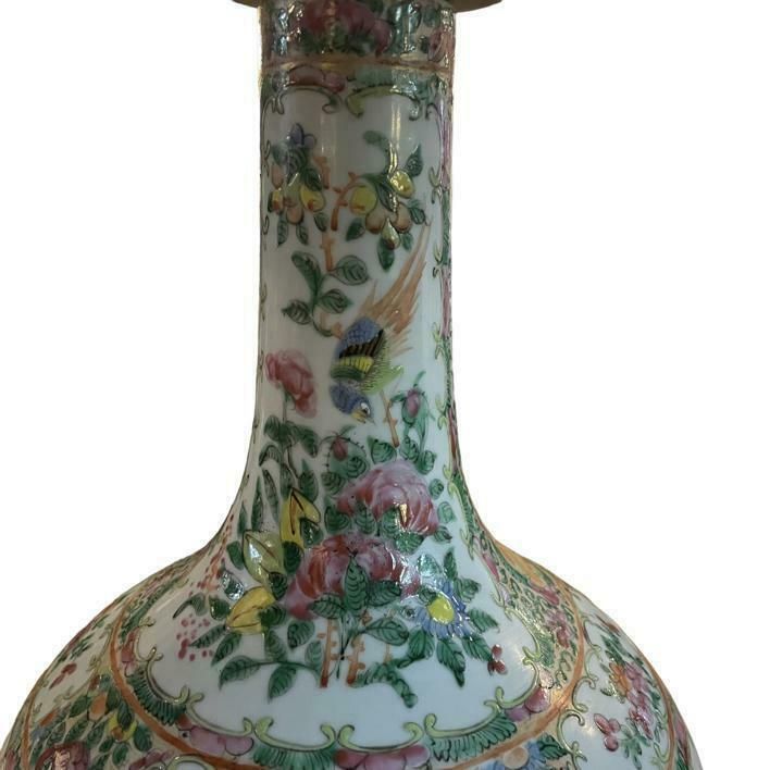 19th Century Canton Famille Rose Onion Form Vase photo buy