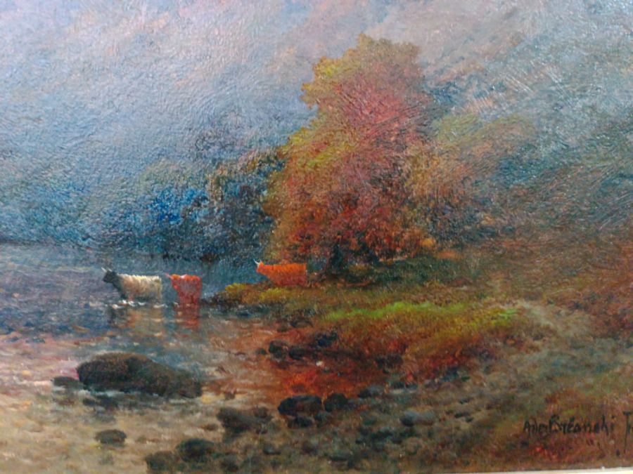Alfred De Breanski Jr [1877 1957] Oil On Canvas Of Cader Idris, Wales photo for sale
