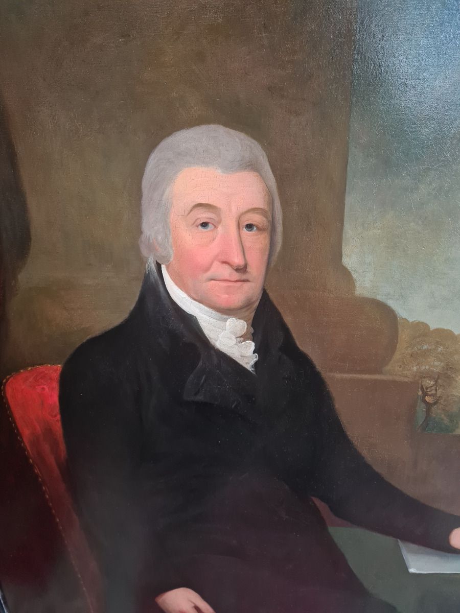 Oil Painting Of Rev Robert Hill From Hough Hall, 1805