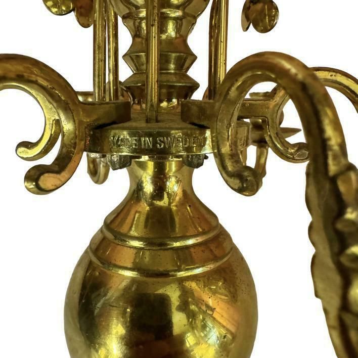 V Fong Grenna Brass Chandlier, 1930s photo for sale