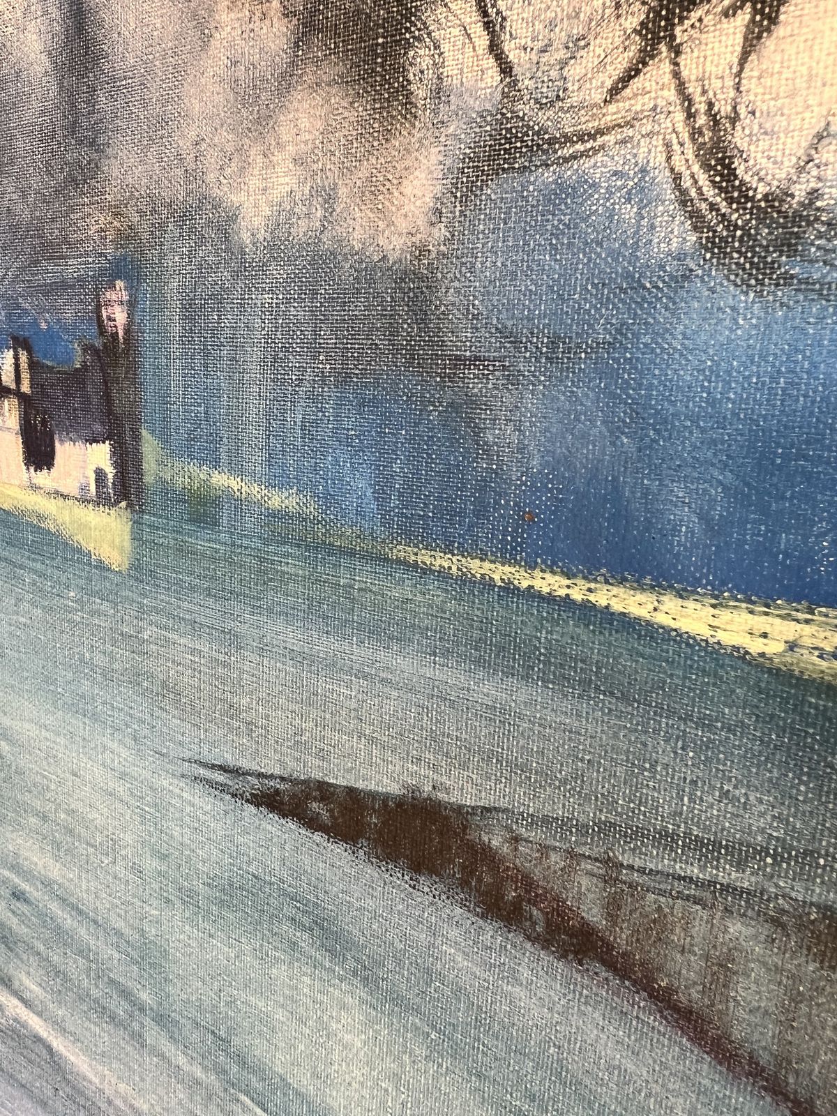Island In Brittany, Oil On Canvas Landscape Painting photo vinterior