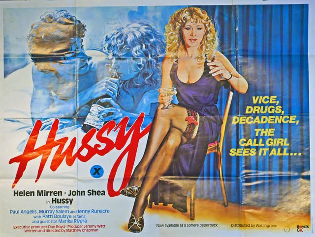 Hussy, Helen Mirren, Uk Quad 1980