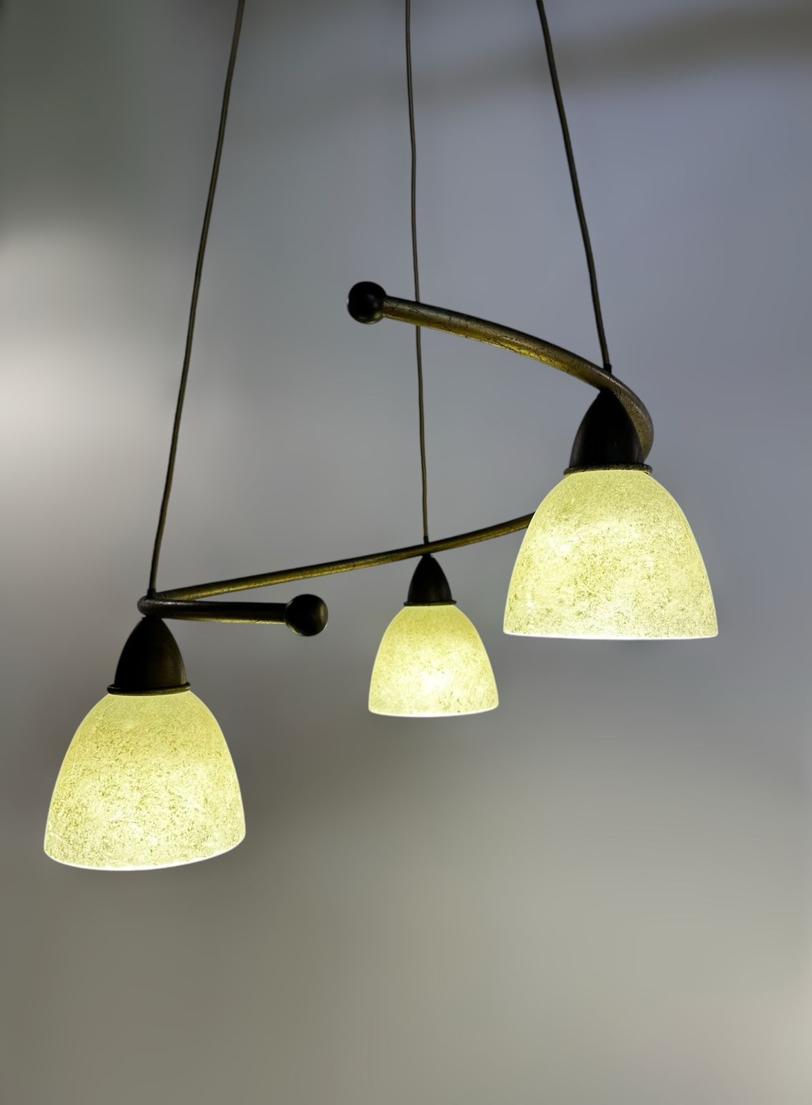 Danish Postmodernist Spiral Trio Pendant Lamp By Design Copenhagen, 1990 photo furniture