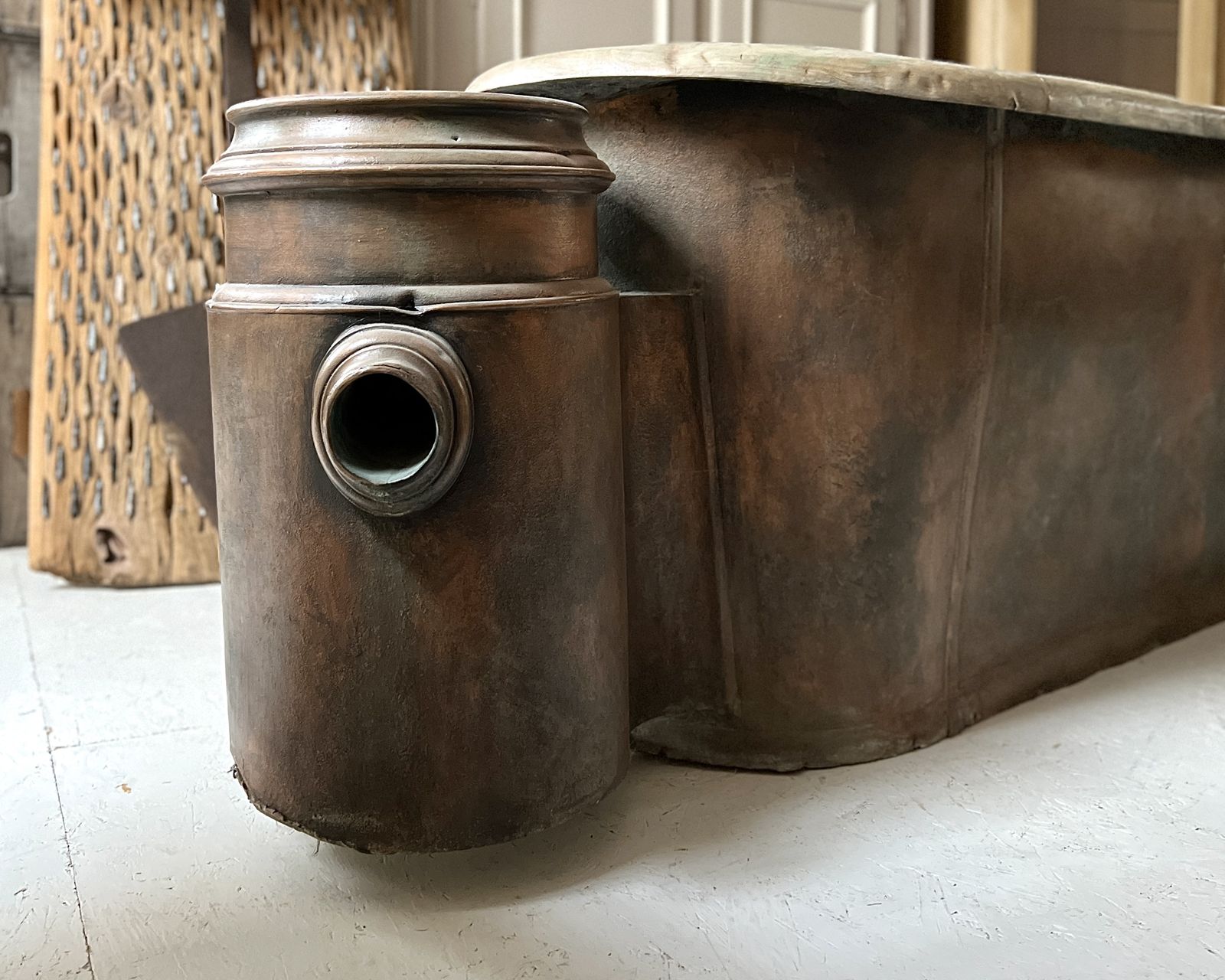 Antique French Bath Tub Decorative Garden Planter photo buy