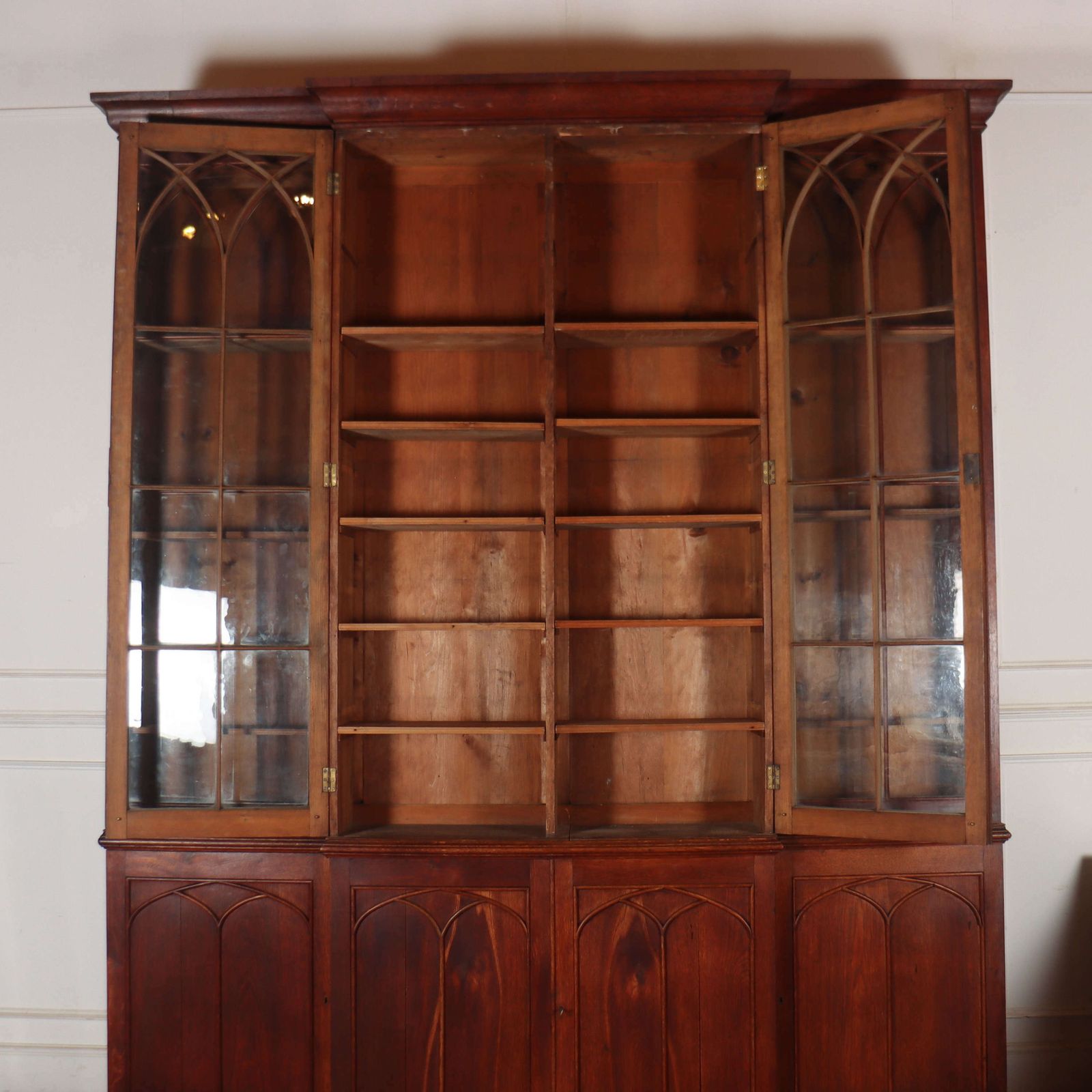 Furniture Early 19th Century English Country House Gothic Bookcase photo