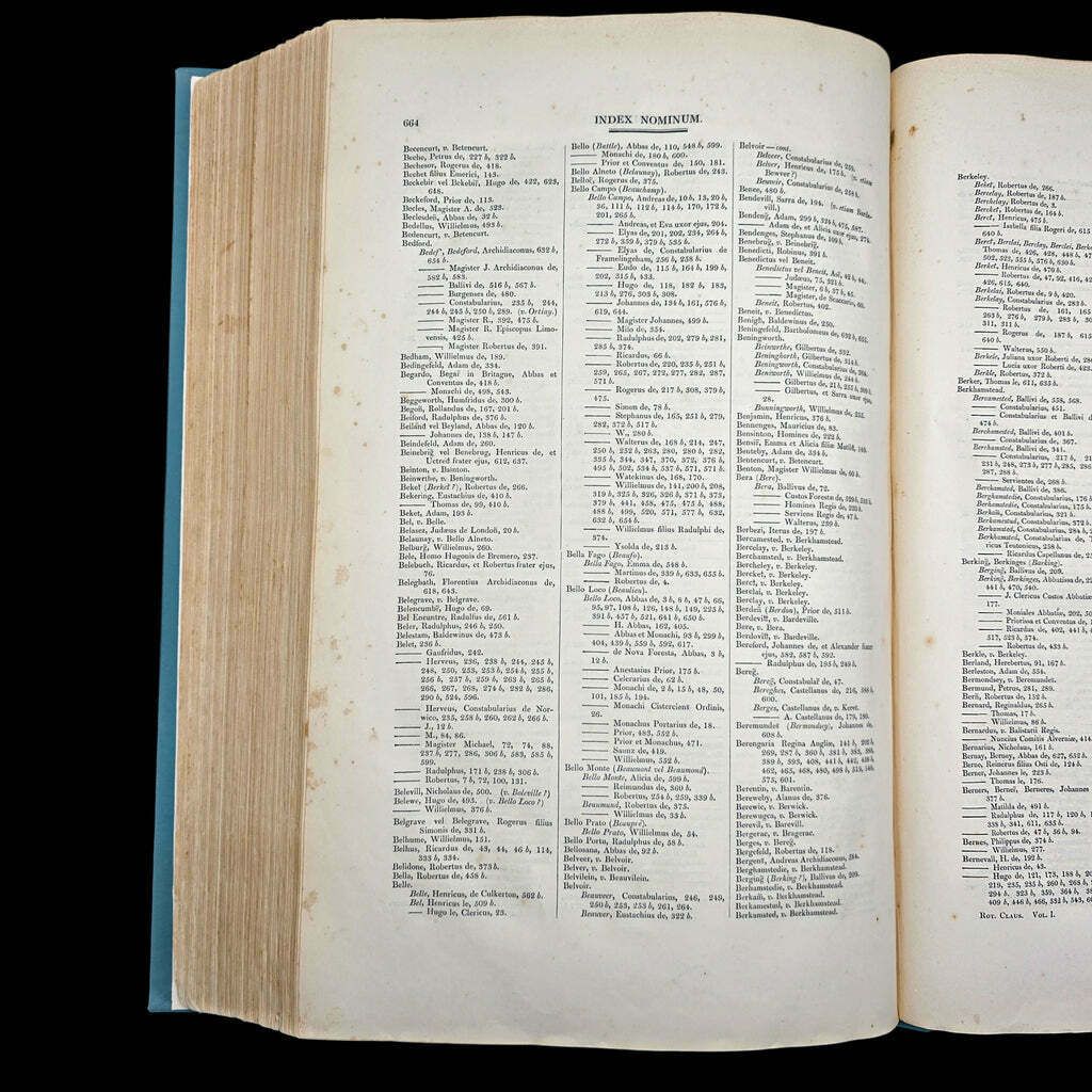 Home Decor Large Antique Reference Book, The Close Rolls, Latin, Public Record, William IV photo