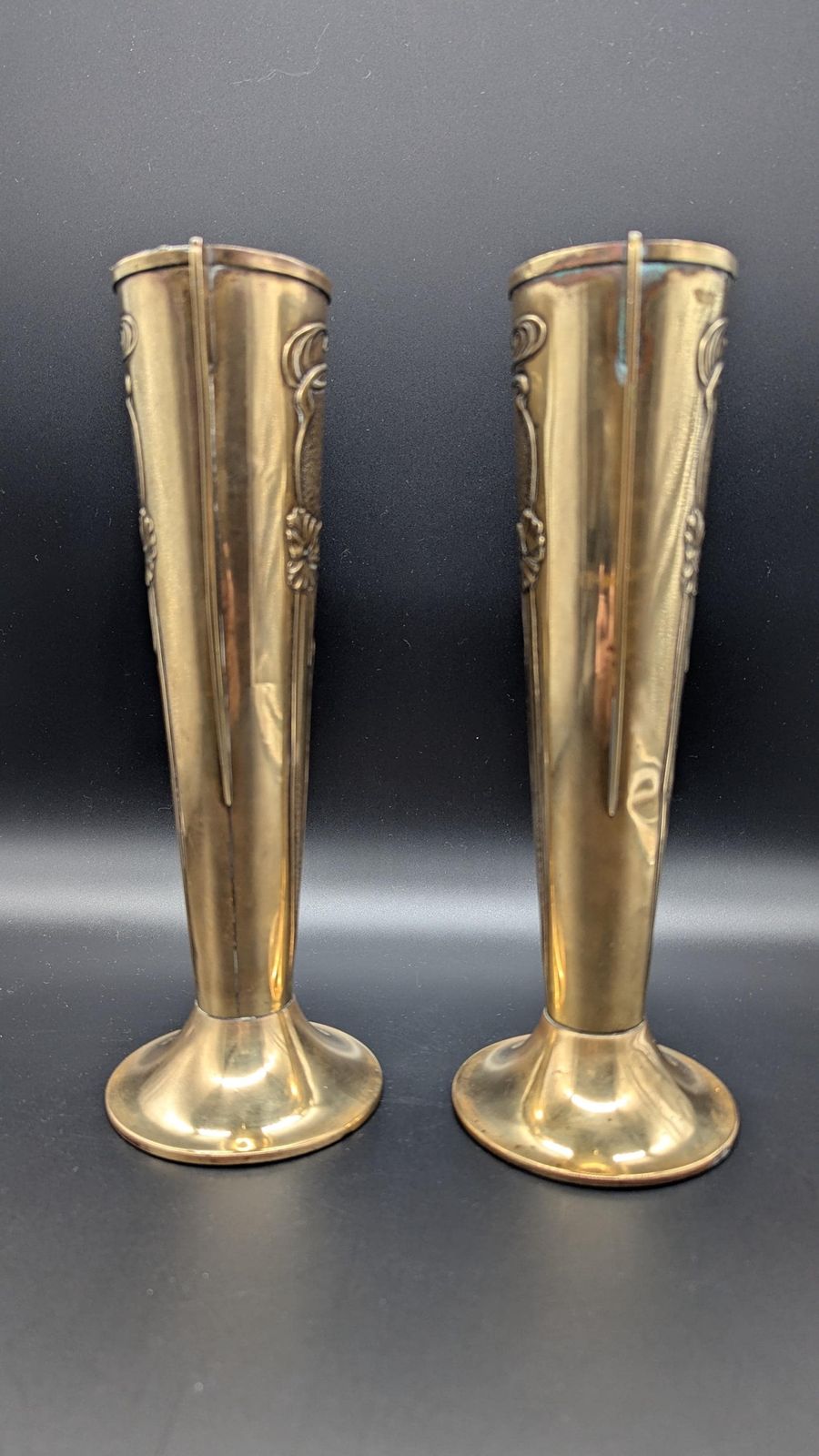 Art Nouveau Vases Designed And Made In Early 1900s By English Decorative Arts Company Beldray photo for sale