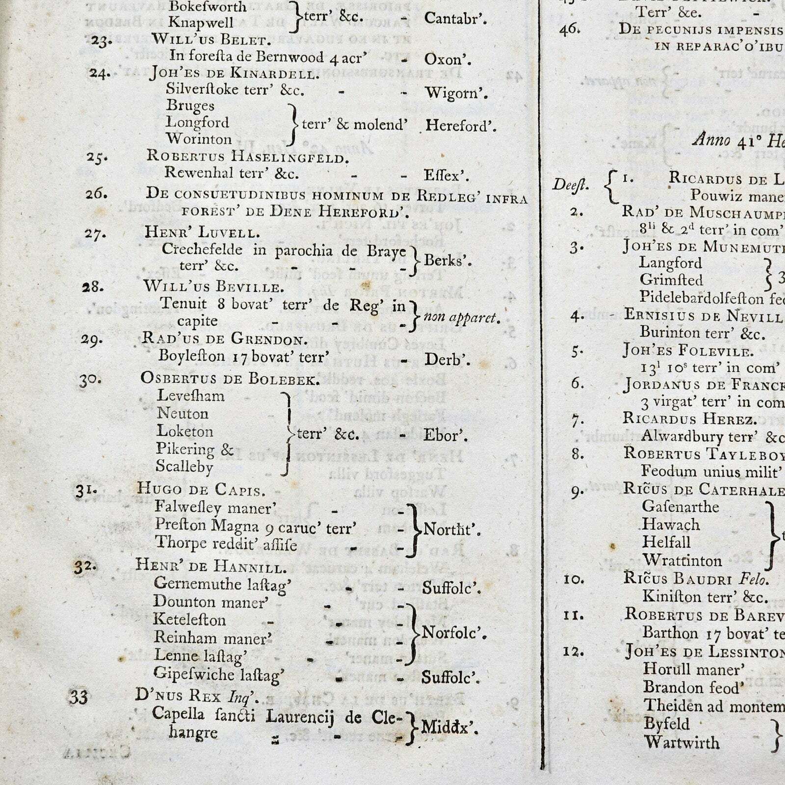 Antique Reference Book, Calendarium Inquisitionum Post Mortem, Latin, Georgian photo vinterior