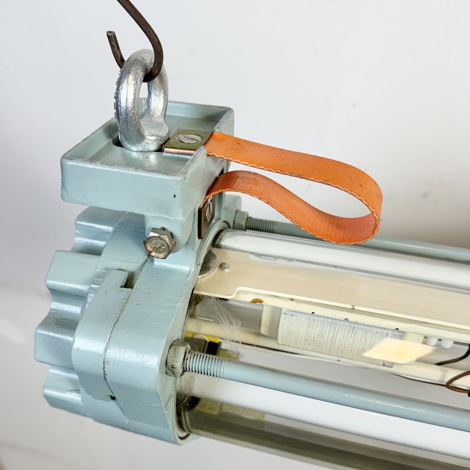 Industrial East German Fluorescent Tube Light From Leuchtenbau Wittenberg, 1980s photo for sale