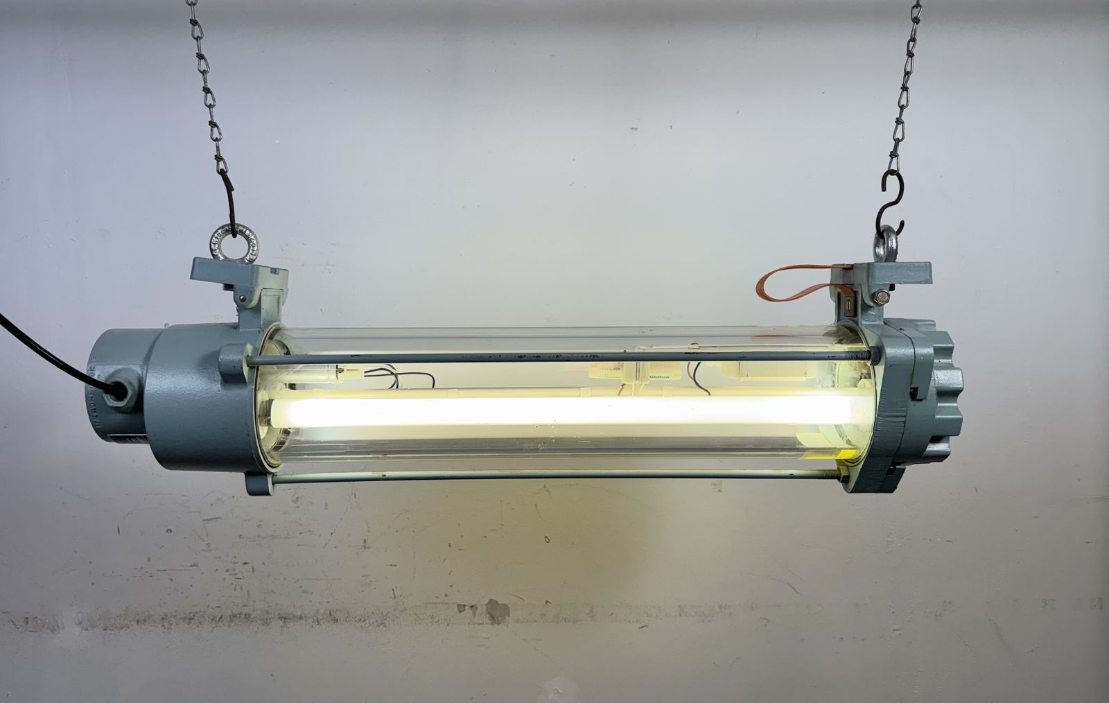 photo furniture Industrial East German Fluorescent Tube Light From Leuchtenbau Wittenberg, 1980s