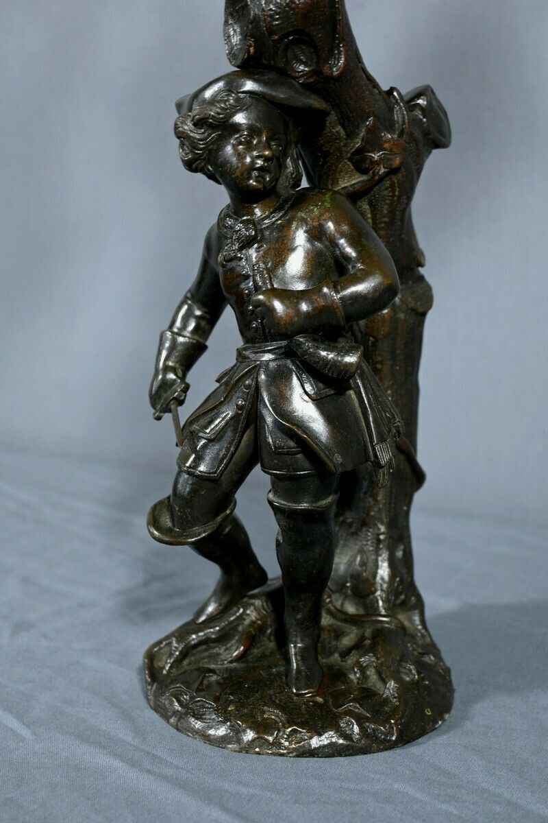 770.0 Candelabra In Patinated Bronze – Late 19th Century photo