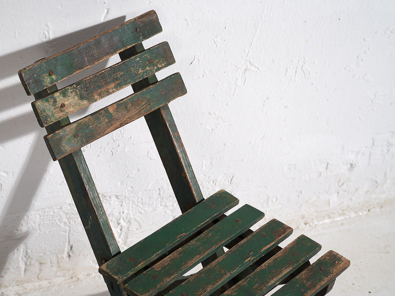 photo for sale Antique Children’s Folding Chairs (C.1920). Set Of 4 Pieces #3