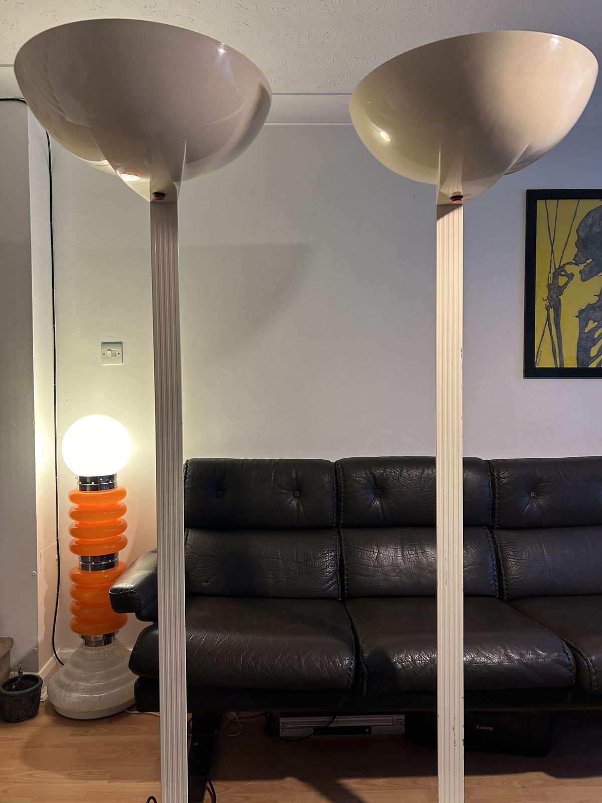 Thorn Emi Tall Industrial Standing Lamps In Mid Century Style British Lights 1980s photo buy