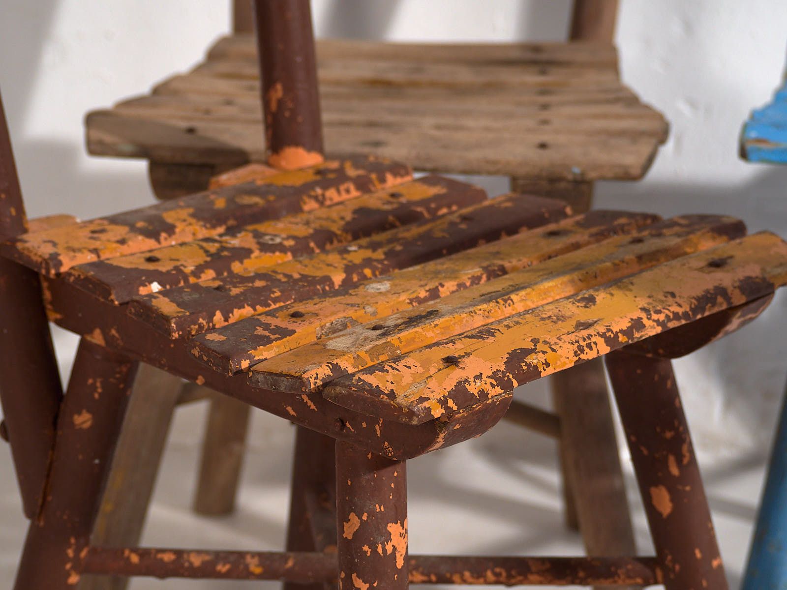 Antique School Chairs (C.1920). Set Of 4 Pieces #1 photo for sale