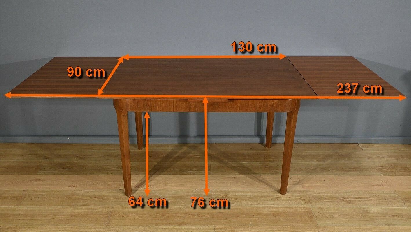 1220.0 Scandinavian Extendable Teak Table – 1960 photo