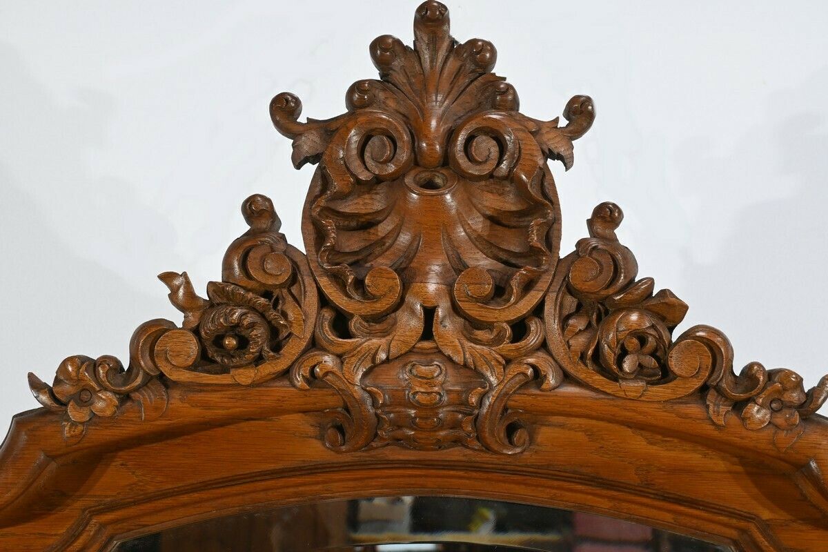 Oak Mirror, Louis XV Style – Late 19th Century photo Home Decor