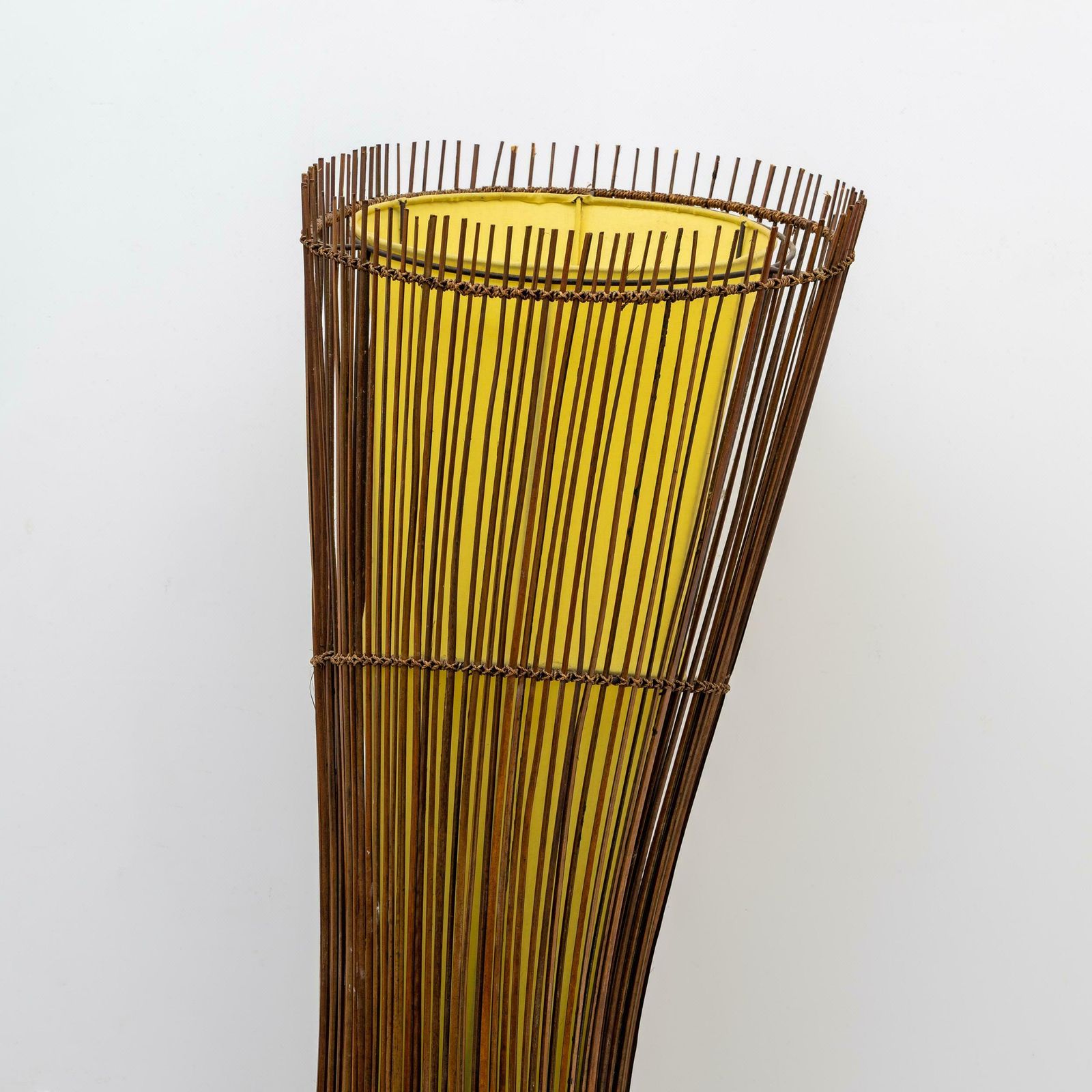 Organic Shaped Bamboo Floor Lamp "Kobe", France, 1980s photo for sale