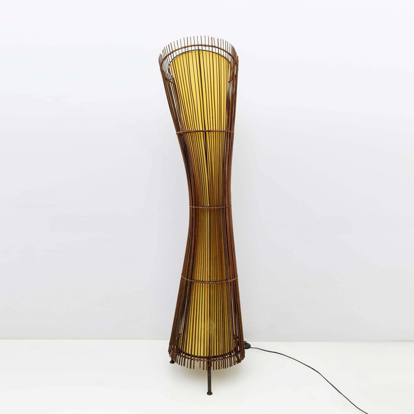 Organic Shaped Bamboo Floor Lamp "Kobe", France, 1980s photo 1859.0