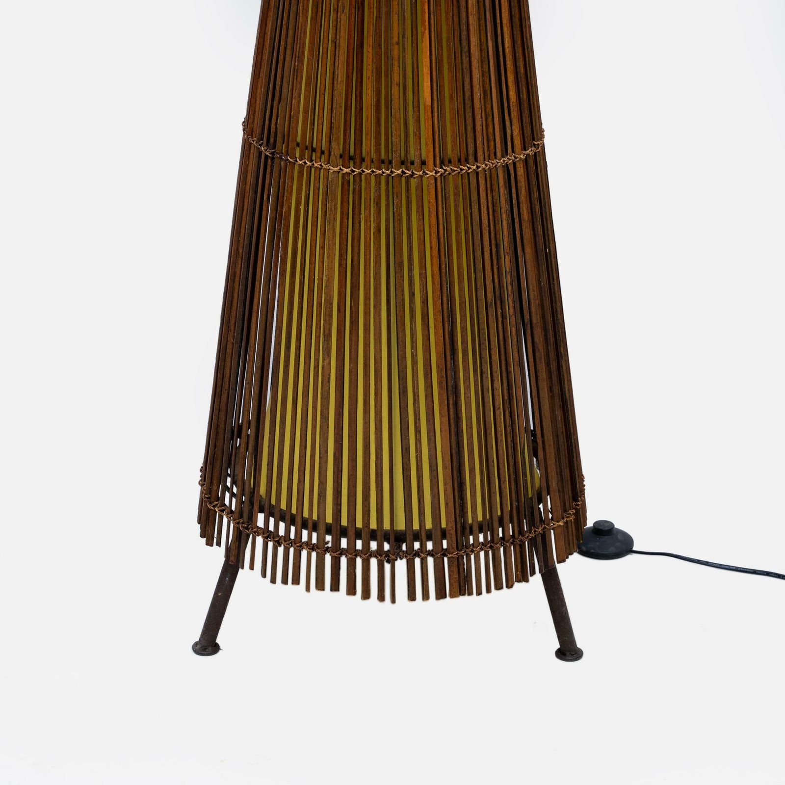 Organic Shaped Bamboo Floor Lamp "Kobe", France, 1980s photo vinterior