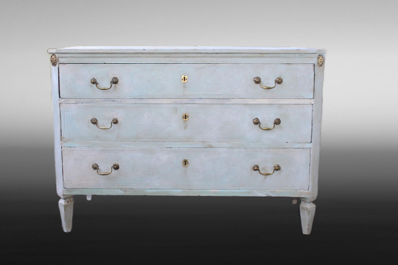 photo buy Elegant 18th Century Painted Gustavian Commode, C.1770. Original Patina, Mahogany And Oak Craftsmanship, Swedish Neoclassical Design.