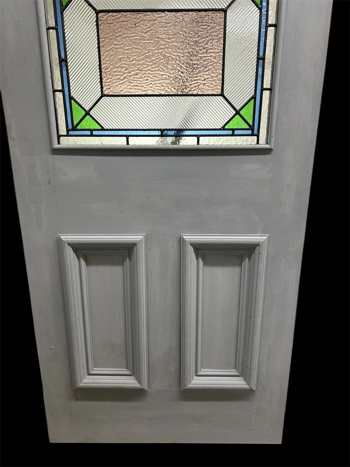 Art Deco Stained Glass Front Door Period Old Reclaimed Antique Wood Leaded 20 30 photo vinterior