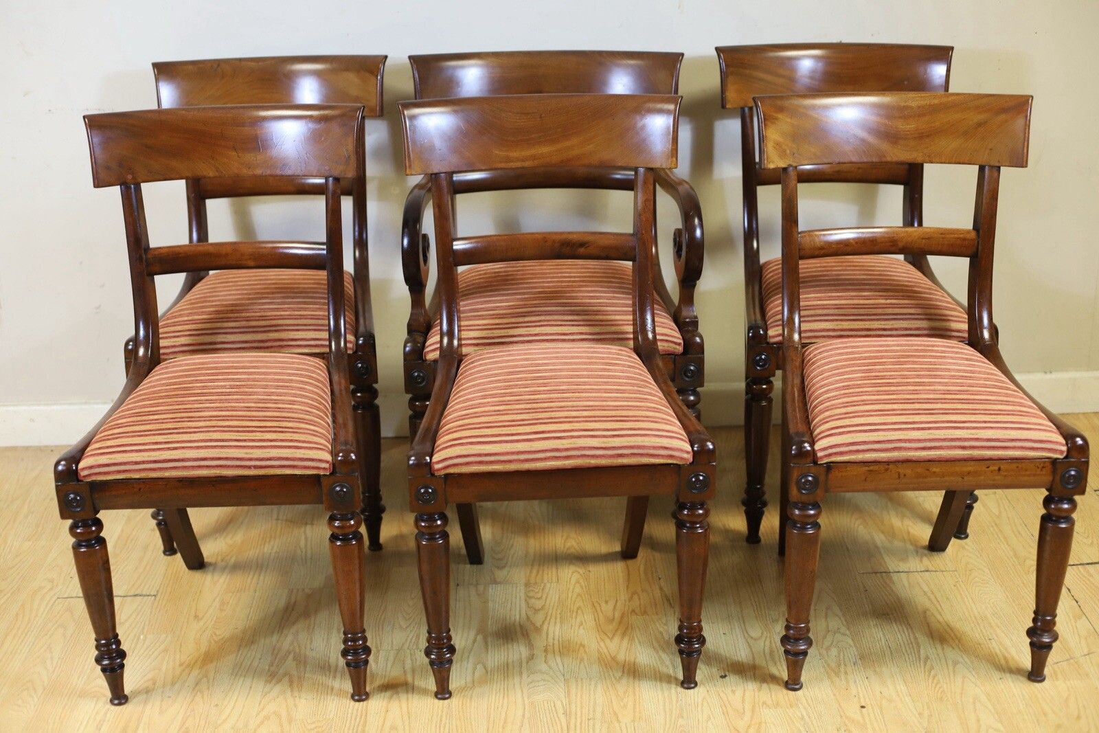 Lovely Set Of Six Bar Back Dining Chairs photo furniture
