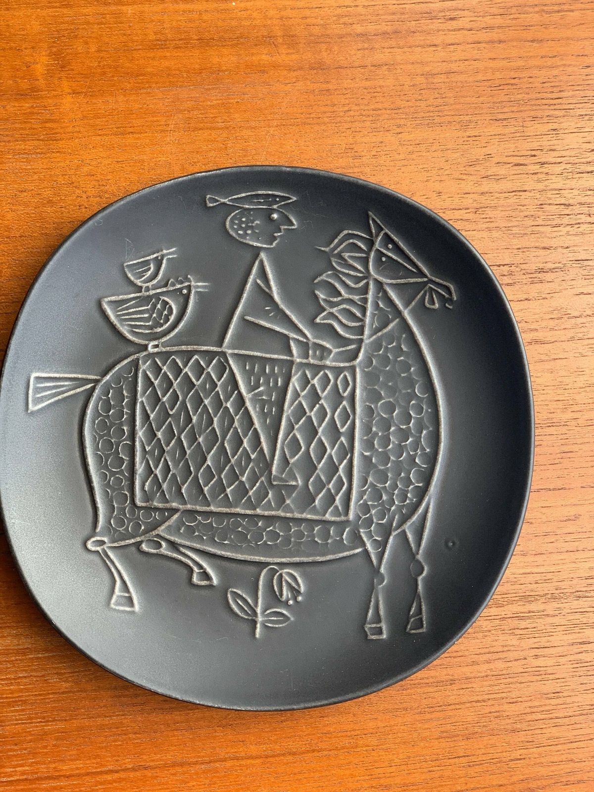 1960s | Stig Lindberg | Gustavsberg | Piazza Series | Flintporslin | Woman On Horse photo furniture