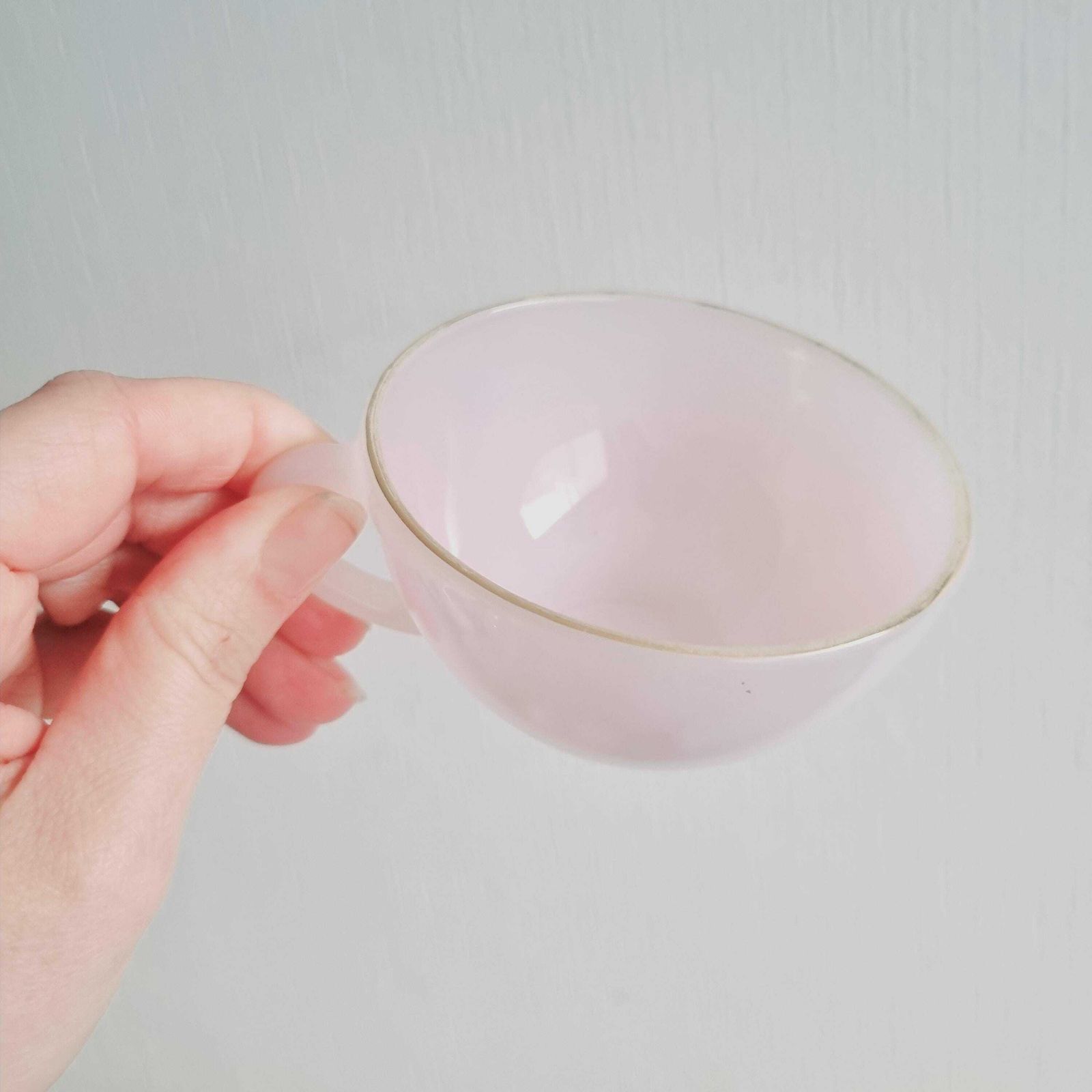 Vintage Acropal Opale Vintage Harlequin French Teacups/Coffee Cups   Set Of Five photo vintage