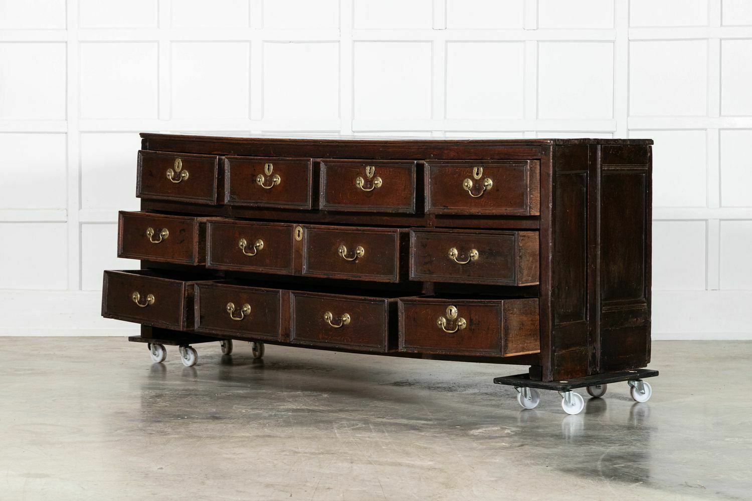 Large 18thc English Vernacular Oak Dresser Base / Counter photo 6843.0