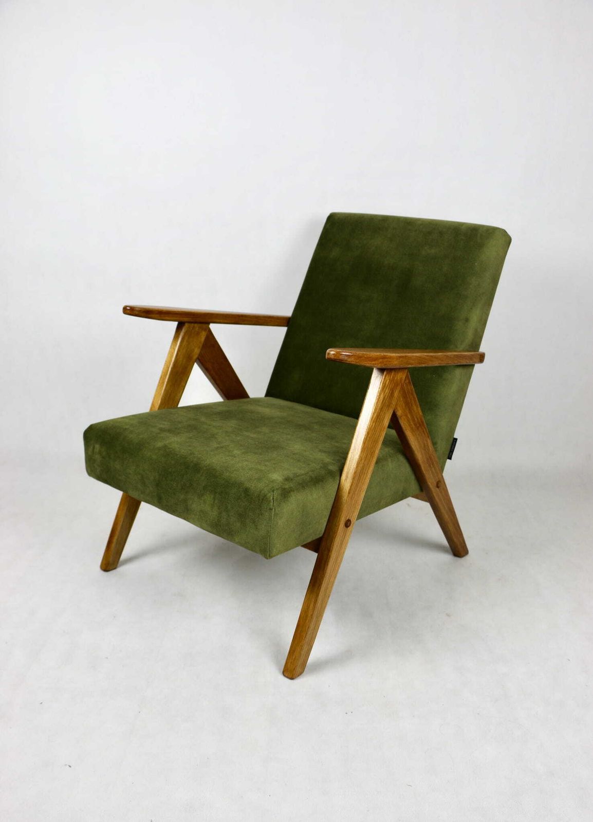Furniture Armchair B 310 Var Olive Green Velvet photo