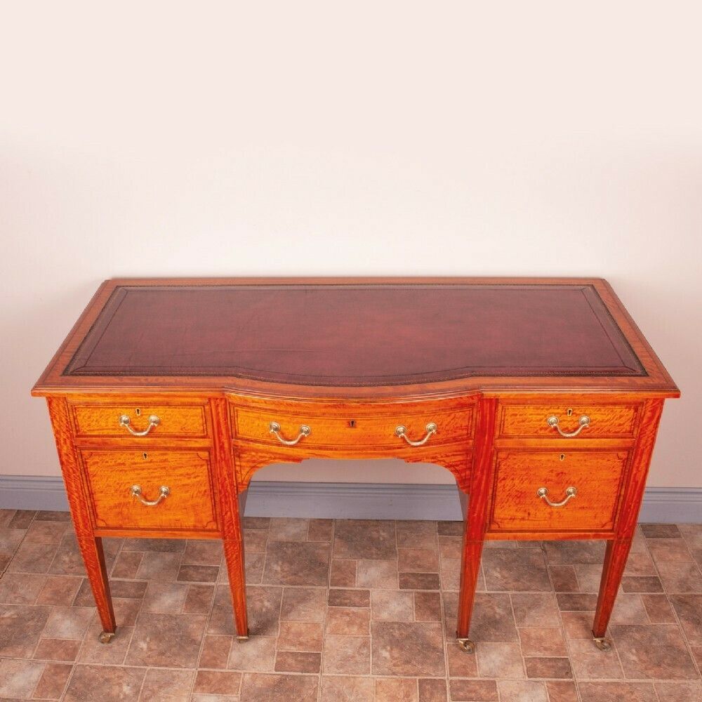 Good Quality Inlaid Satinwood Writing Desk photo for sale