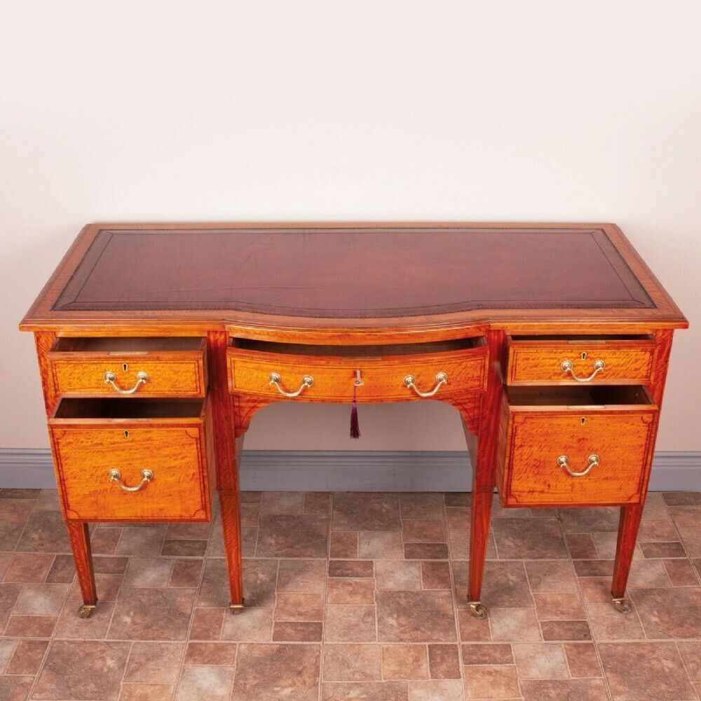 Good Quality Inlaid Satinwood Writing Desk photo Furniture