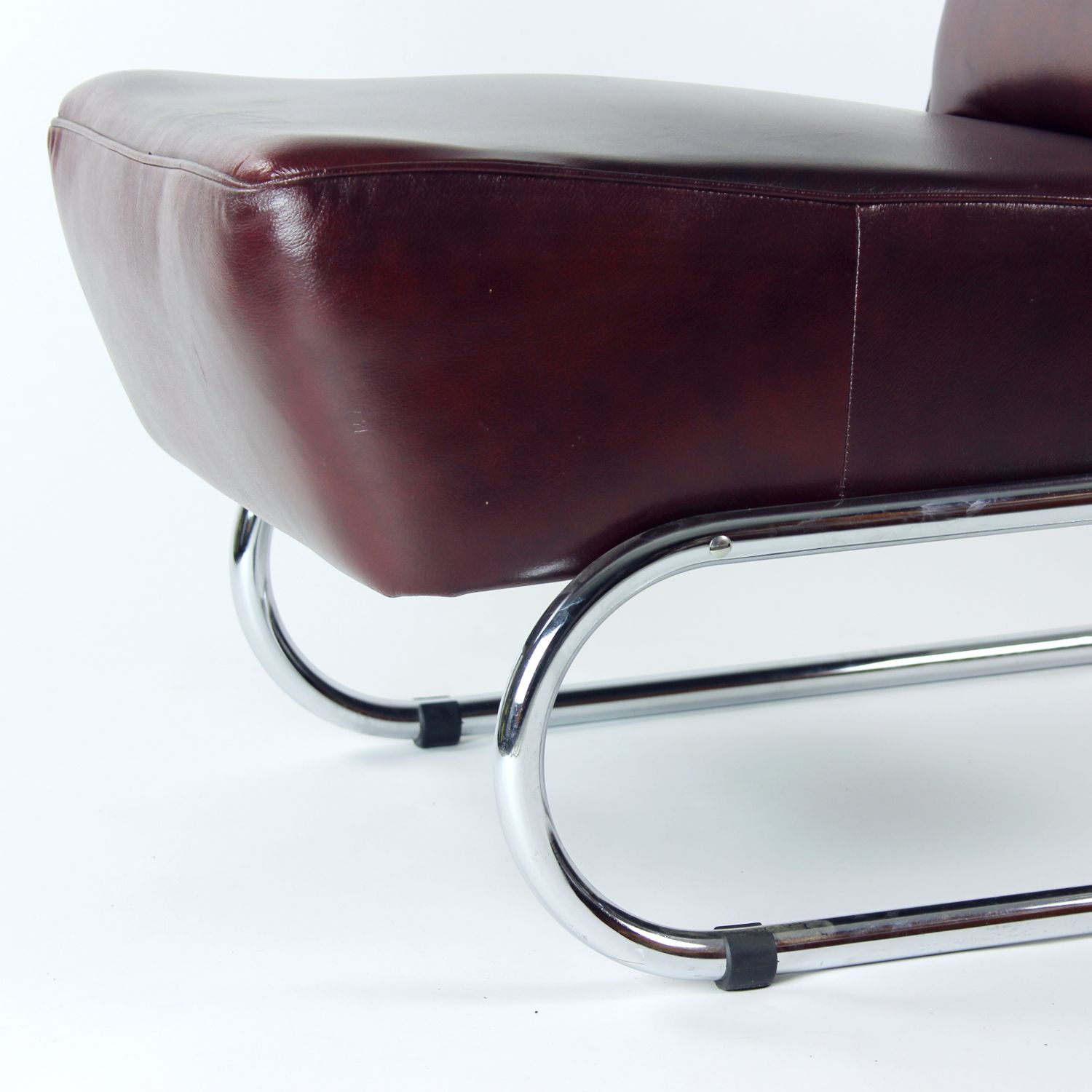 Bauhaus Armchair In Chrome & Leather, Czechoslovakia 1930s photo buy
