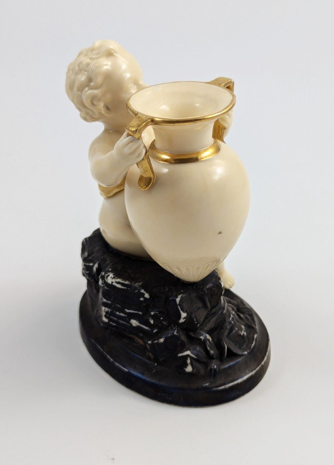 Rare Royal Worcester, Kerr & Binns Period, Figurine: Child With Amphora, 1857 photo 350.0
